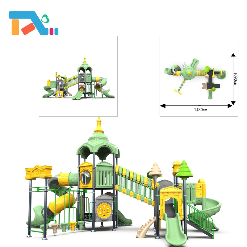 Outdoor Combined Plastic Slide Set Royal Palace Series Kids Outdoor Equipment Outdoor Playground for Children