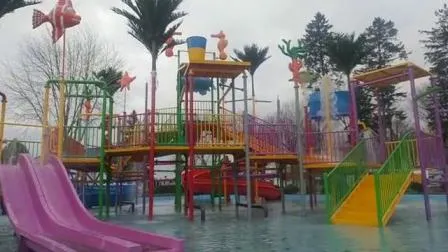 Parque acuático de dibujos animados para niños Tobogán Parque de juegos al aire libre