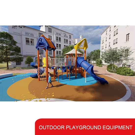 Equipo plástico del parque de atracciones de la diapositiva del patio al aire libre colorido de la guardería